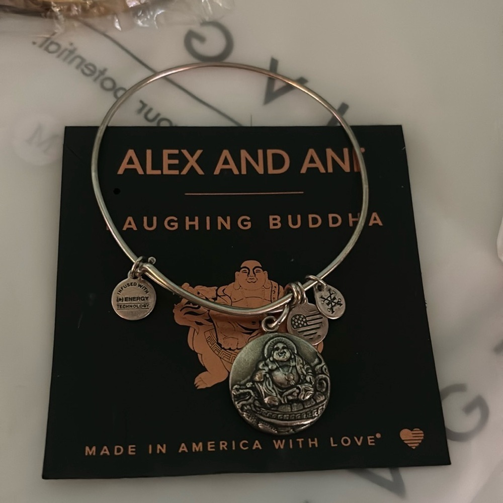 Alex and Ani Laughing Buddha bracelet